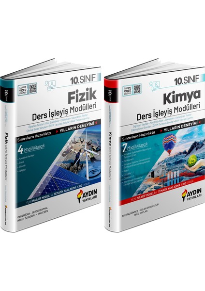 Aydın 2025 10. Sınıf Fizik + Kimya Ders Anlatım Fasikülleri Seti 2 Kitap