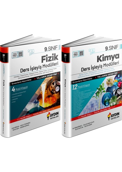 Aydın 2025 9. Sınıf Fizik + Kimya Ders Anlatım Fasikülleri Seti 2 Kitap