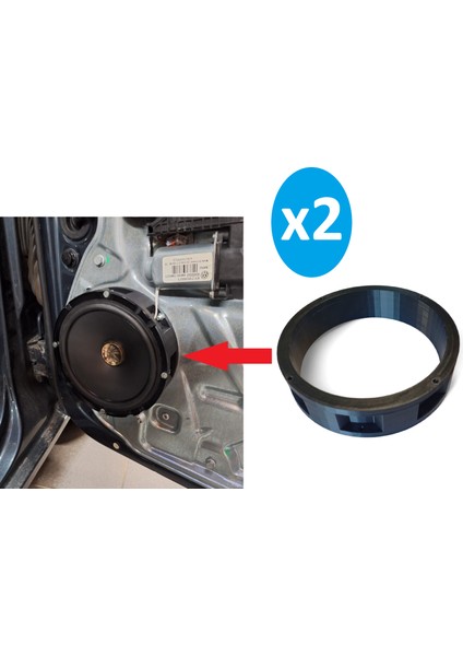 Volkswagen Polo Pioneer Hoparlör Montaj Adaptörü 165mm - 2 Adet