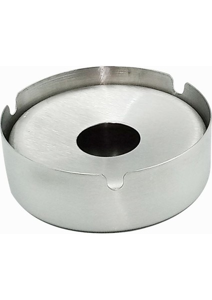 Özbir Çelik Bahçe Tipi Kapaklı Küllük 9,5 cm 304 Kalite Paslanmaz Çelik 3 Adet