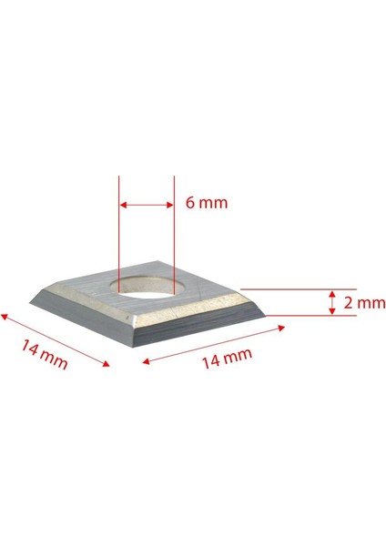5541 Yedek Kare Jilet Elmas 14X14X2.0 mm fırsatları