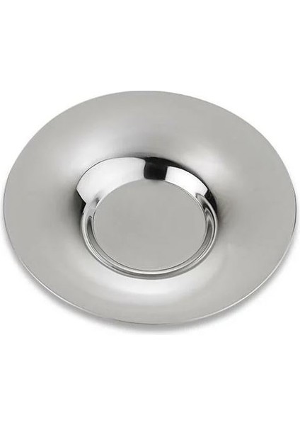 Özbir Çelik Çay Tabağı Sade 10 cm 304 Kalite Paslanmaz Çelik 1 Adet