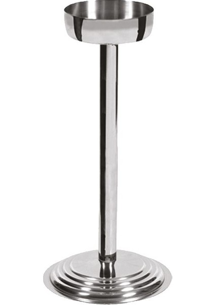 Özbir Çelik Şampanya Kovası Standı 18 x 59 cm 304 Kalite Paslanmaz Çelik 1 Adet
