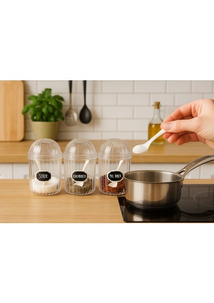 4'lü Etiketli Kaşıklı Monica Baharatlık 400ML fırsatları