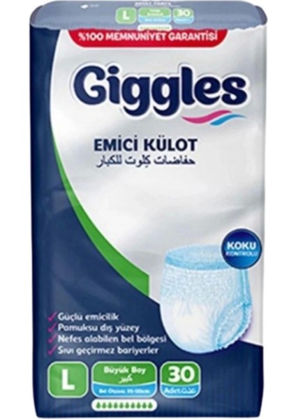 Külotlu Yetişkin Hasta Bezi Büyük boy L beden 30 Lu fiyatları