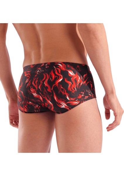 Graphic Swim Low Waist Short Indomitus Erkek Siyah Yüzücü Mayosu 010766550 fırsatları