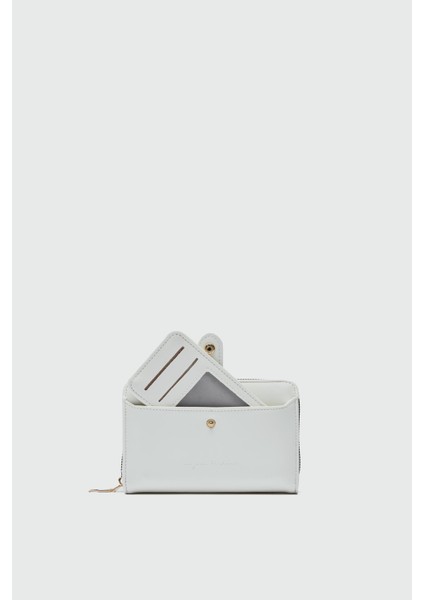 Angel Kartlık Detaylı Cüzdan Beyaz indirimleri