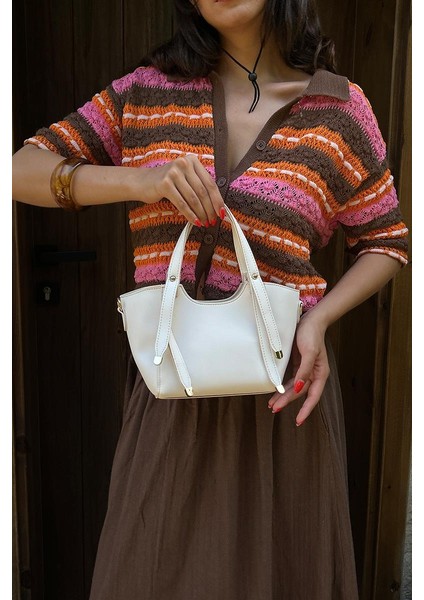 Pureline El ve Çapraz Çanta Krem indirimleri