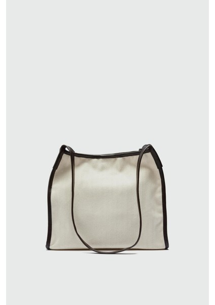 Elna Kanvas Omuz Çantası Kahve