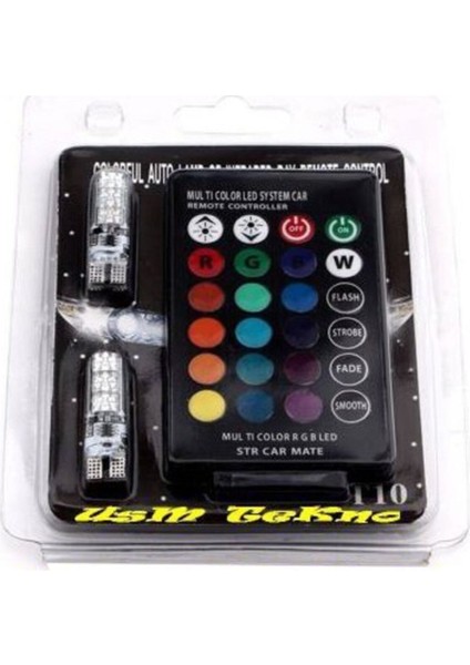 Engaksesuar Uzaktan Kumandalı 18 LED T10 Renk Değiştiren Park Ampulu fiyatları