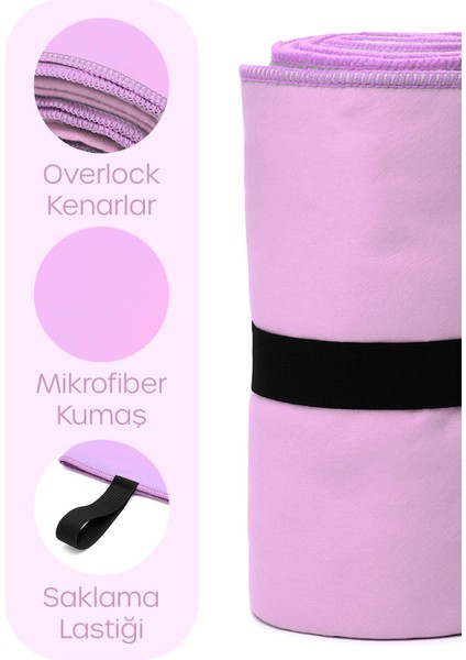 Unisex Mikrofiber Plaj Havlusu 80X130 cm Yumuşak Dokulu Deniz Banyo Sporcu Havlusu Large Boy Mor fırsatları
