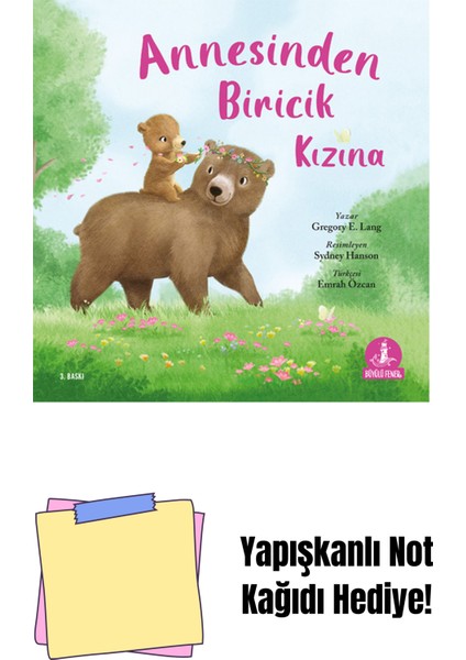 Annesinden Biricik Kızına + Yapışkanlı Not Kağıdı