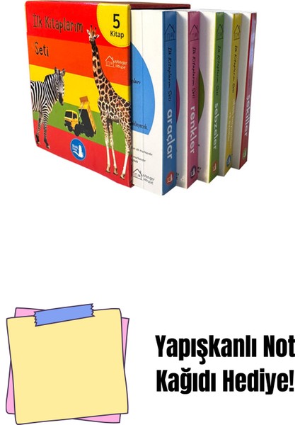 Ilk Kitaplarım Kutulu Set - 5 Kitap Takım (Ciltli) + Yapışkanlı Not Kağıdı