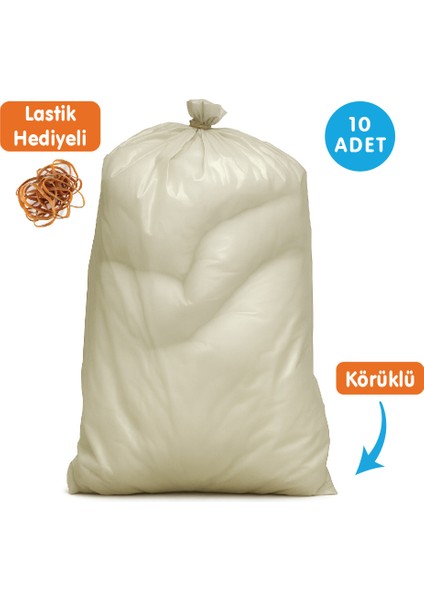 100X135 cm Naylon Çuval Büyük Boy|10 Adet | 120 Mikron Kalın, Körüklü, Taşınma ve Depolama