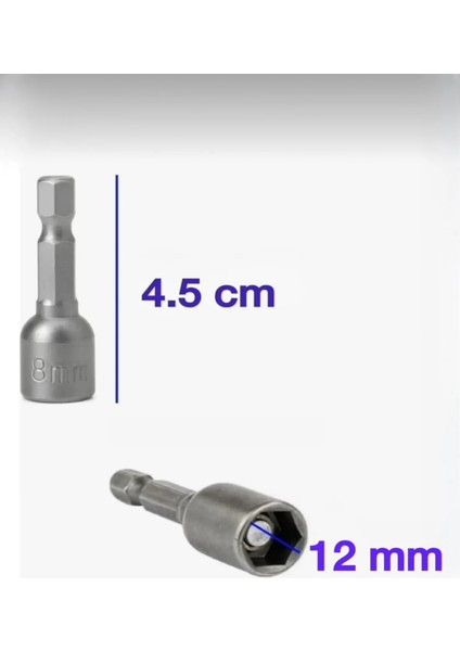 Manyetik Somun Sıkma Adaptörü Çatı Vidası Sıkma 12 mm (5 Adet) fiyatları