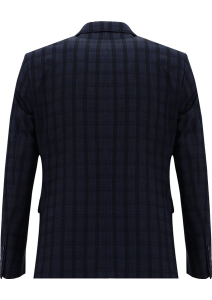 Slim Fit Kombinli Ekose Takım Elbise modelleri