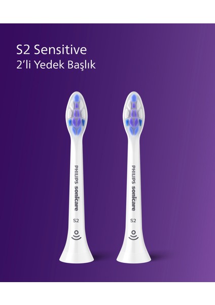 Sonicare Şarjlı Diş Fırçası 2'li Hassas Yedek Başlık - Beyaz HX6052/87 fiyatları
