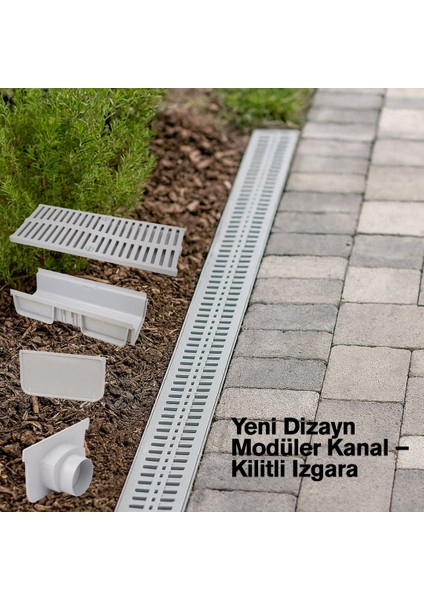 Modüler Kanal 10 cm – Plastik Izgaralı