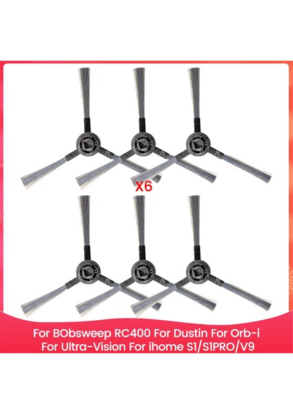 Bobsweep RC400 Için Yan Fırça Dustin Için Orb-I Için Ultra-Vision Için Ihome S1/S1PRO/V9 Elektrikli Süpürge Yedek Parçaları (Yurt Dışından)