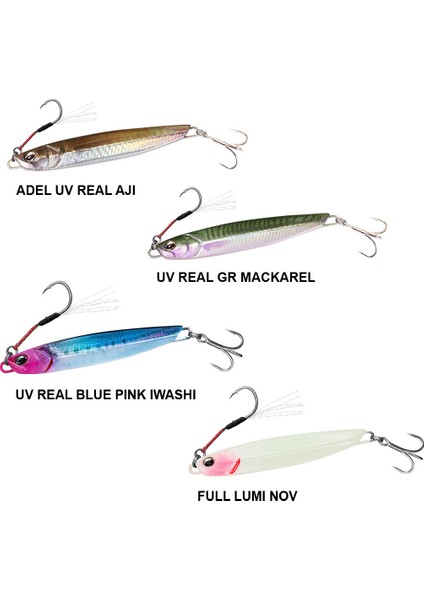 Samurai 40 Gram Jig Uv Real Blue Pink Iwashi Rengi