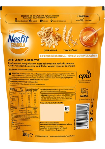 Nesfit Ballı Granola 300 gr x 6 Adet modelleri