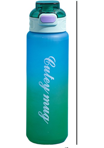 Degrade Renk Büyük Kapasiteli Fitness Su Isıtıcısı Yaz Taşınabilir Su Bardağı (Yurt Dışından)