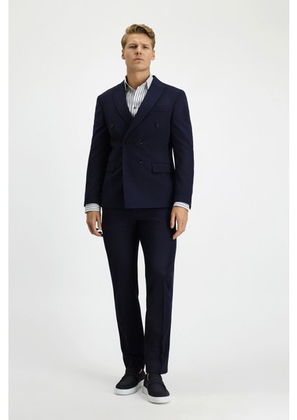 Slim Fit Dar Kesim Kruvaze Takım Elbise fiyatları