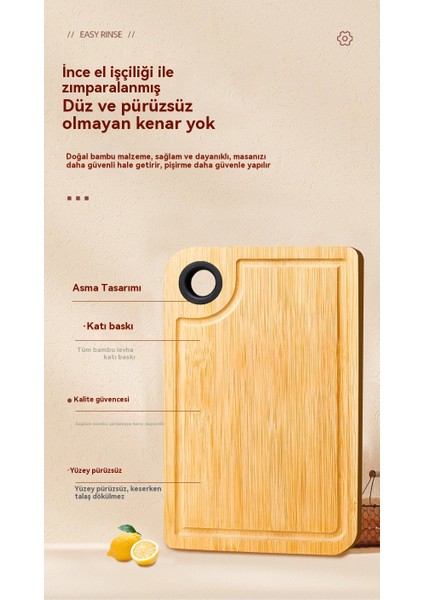 Çin Mutfağı Tam Bambu Çift Taraflı Kesme Tahtası (Yurt Dışından) modelleri