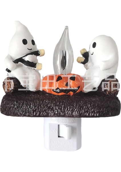 Cadılar Bayramı Hayalet Kamp Ateşi Yanıp Sönen Dekoratif Gece Lambası (Yurt Dışından)