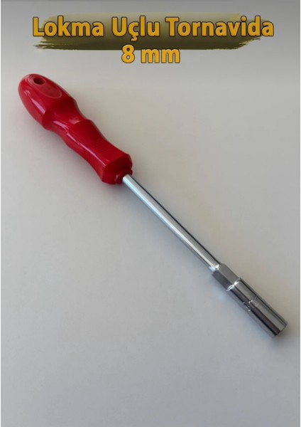 Ergonomik Saplı Lokma Uçlu Tornavida 8 mm