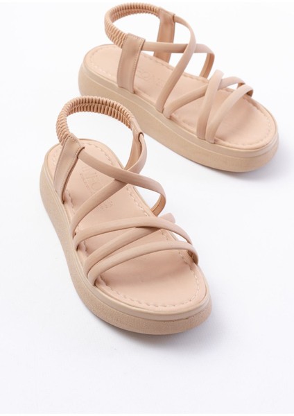 Bayan Sandalet 24413-841 Nut Dolgu Topuk Kadın Sandalet modelleri