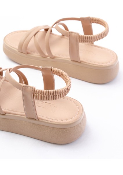 Bayan Sandalet 24413-841 Nut Dolgu Topuk Kadın Sandalet fırsatları