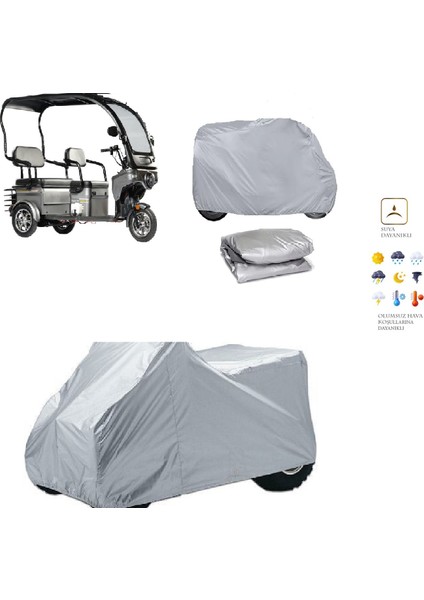 Arora Felix Pro Kabinli 3 Tekerlekli Motor Brandası Su Geçirmez