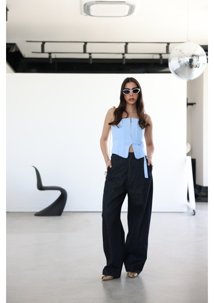 Yandan Cepli Klasik Jean