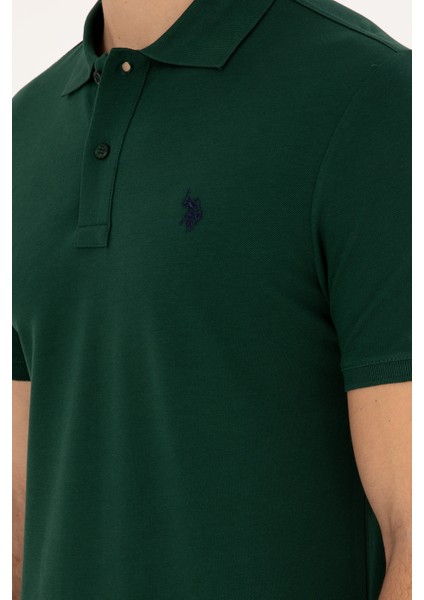 Erkek Koyu Yeşil Tişört Basic 50279573-VR079