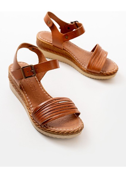 Bayan Sandalet 731-07 Taba Ortopedik Hakiki Deri Dolgu Kadın Sandalet fiyatları