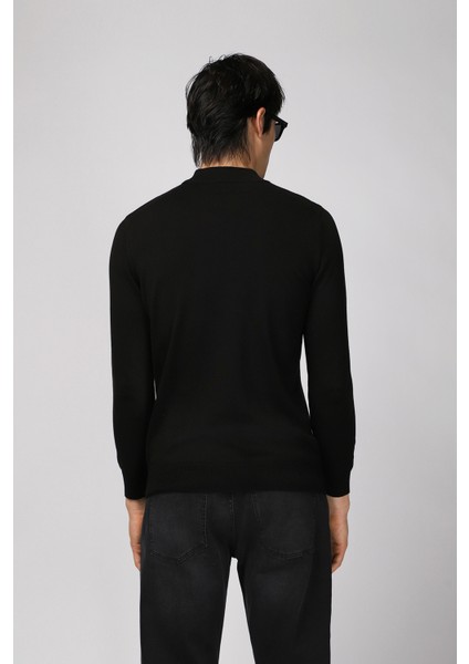 Yarım Balıkçı Yaka Regular Fit Pamuklu Triko Kazak fırsatları