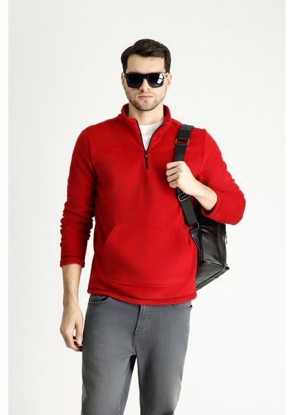 Yarım Fermuarlı Polar Sweatshirt modelleri