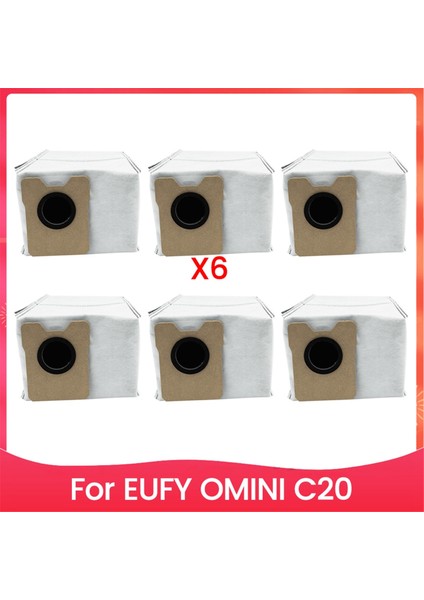 Eufy Omni C20 Elektrikli Süpürge Için 6'lı Paket Büyük Kapasiteli Toz Torbası, Etkili Filtreleme Yedek Torbası (Yurt Dışından)