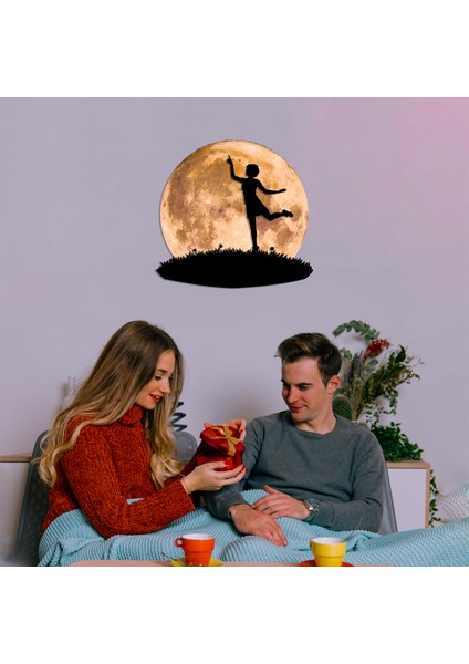 Kişiselleştirilebilir LED Işıklı Epoksi Cam Katmanlı Tablo Zoey Dolunay fiyatları