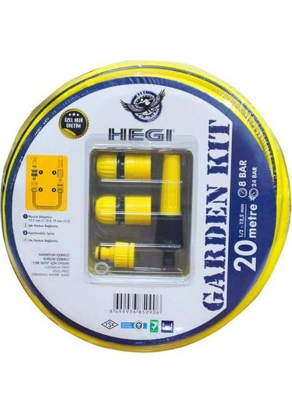 Garden Kit 20 Metre Bahçe Sulama Hortumu – 1/2", Içme Suyuna Uygun, Kurşunsuz & Kadmiyumsuz