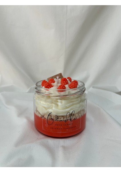 Raspbarry Candle Paçuli-Hint nanesi-Amber Kokulu 240 Gram Doğal Soya Mumu-El Yapımı