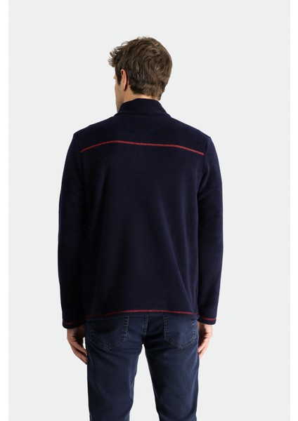 Yarım Fermuarlı Nakışlı Polar Sweatshirt fırsatları
