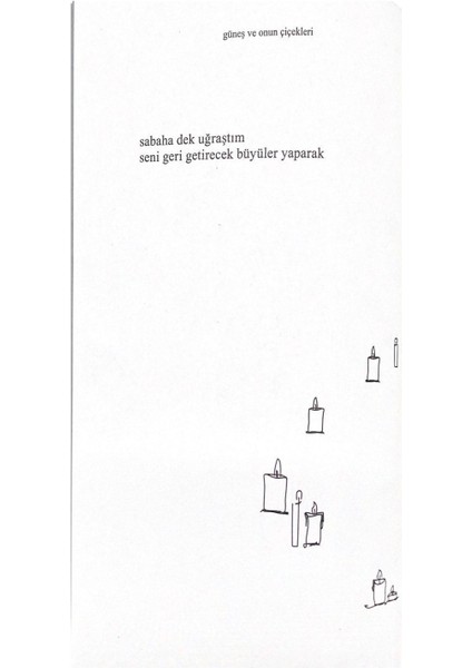 Güneş ve Onun Çiçekleri The Sun and Her Flowers Şiir Kitabı - Rupi Kaur Türkçe 256 Sayfa Karton Kapak