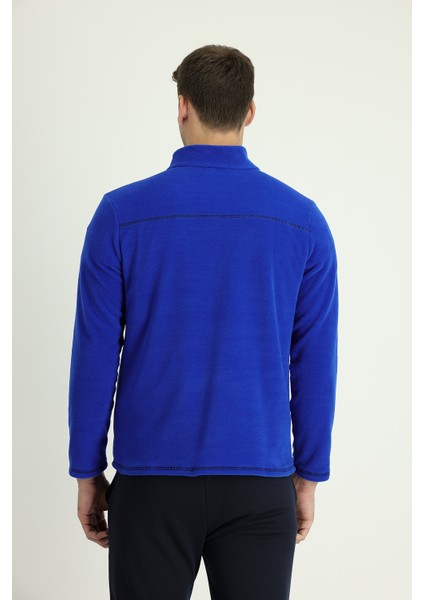 Yarım Fermuarlı Nakışlı Polar Sweatshirt modelleri