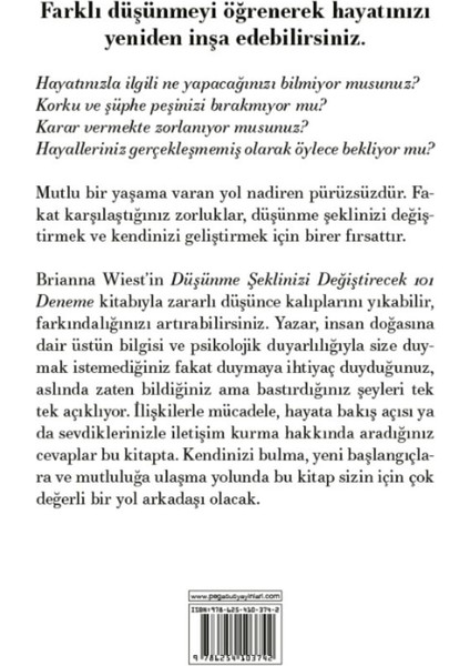 Düşünme Şeklinizi Değiştirecek 101 Deneme - Brianna Wiest