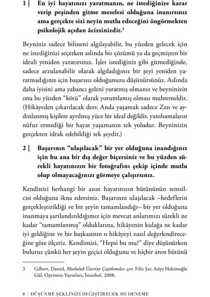 Düşünme Şeklinizi Değiştirecek 101 Deneme - Brianna Wiest