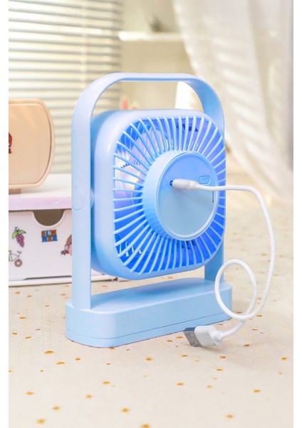 Taşınabilir USB Şarjlı 3 Kademeli Masaüstü Fan Vantilatör Soğutucu YS2551 fırsatları