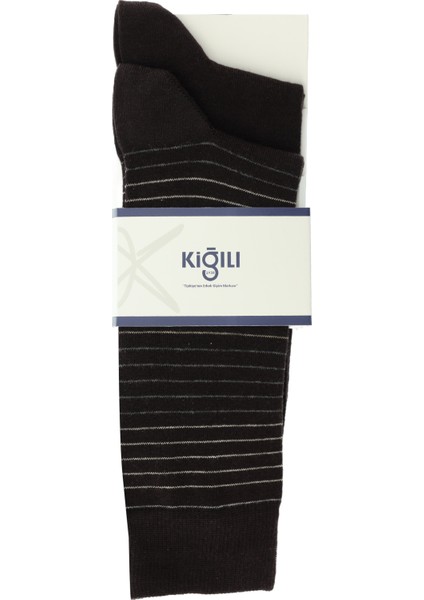 2'li Çizgili Pamuklu Çorap Seti