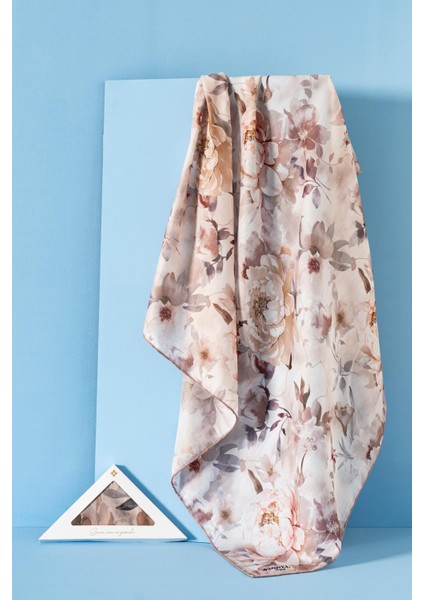 Kadın Çiçek Desenli Ephedra Soft Eşarp